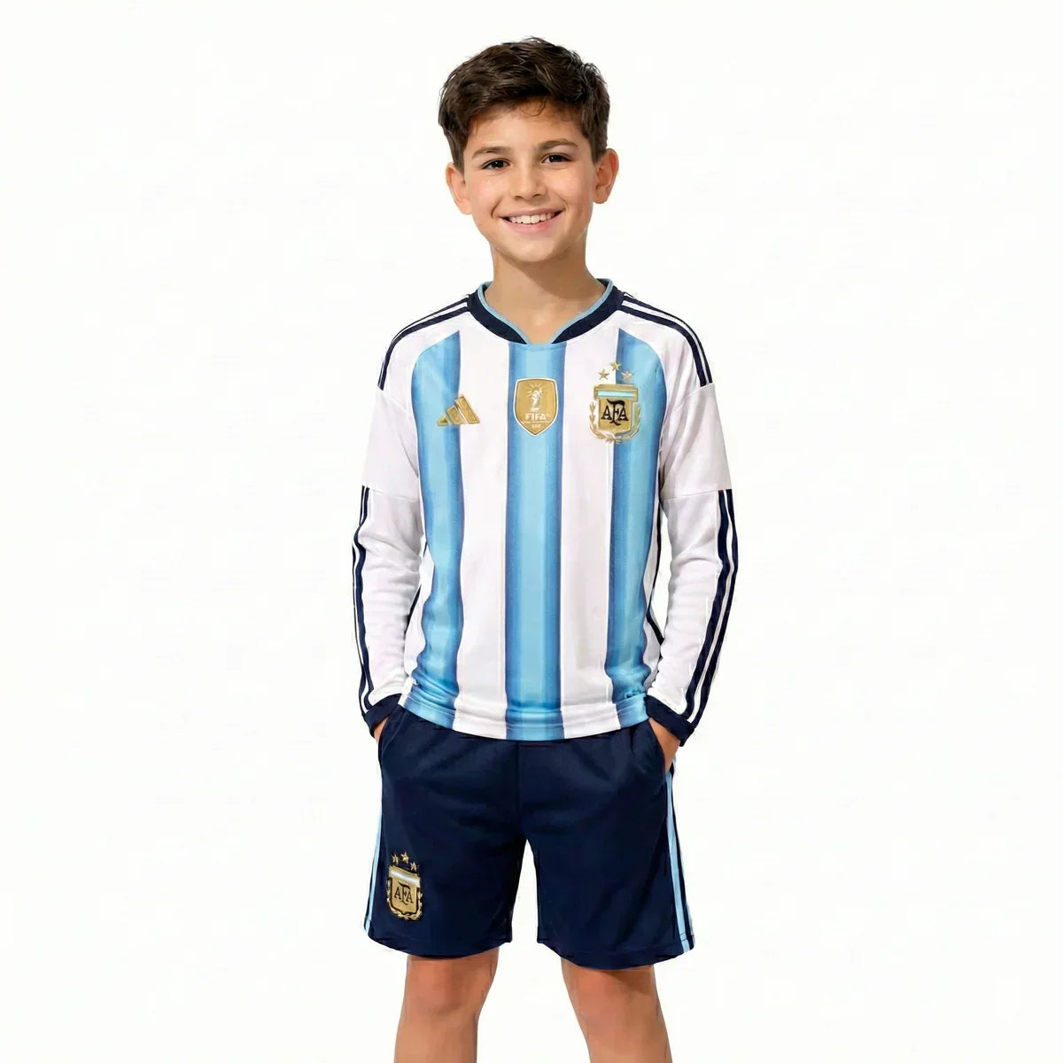 Kids Kit Long Sleeve Argentina I 26/27